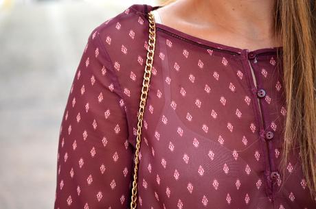 Outfit | Burgundy blouse