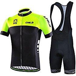 Free Fisher Verano Hombres Mujeres Unisex Jersey + Pantalones cortos Mangas cortas de Ciclismo Ropa Maillot Transpirable, 4, S