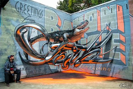 20 dibujos en 3D del genio del Graffiti Sergio Odeith, pinta ilusiones anamórficas