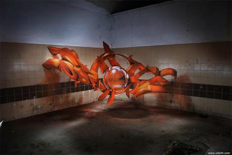 20 dibujos en 3D del genio del Graffiti Sergio Odeith, pinta ilusiones anamórficas