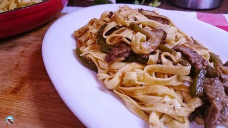 Tagliatelle con calabaza y queso feta Tagliatelle con calabaza y queso feta