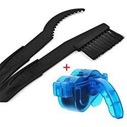 MTURE Desmontable Limpiador de Cadena de Bicicleta / Limpiador de Cadena para Todas las Clases de Cadenas de Bici Limpiador Herramienta Limpieza con Libres Cepillo de gancho