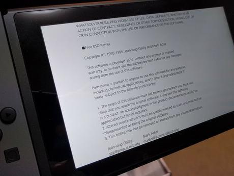 El Sistema Operativo de la Nintendo Switch esta basado en FreeBSD