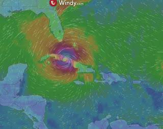 Es posible el huracán Irma pase por Placetas el sábado 9/sept a las 4 de la tarde