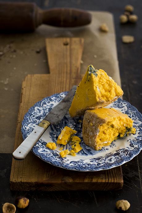 QUICHE DE PUERROS Y QUESO AZUL CON MASA DE AVELLANAS