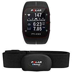 Polar M400 HR - Reloj de entrenamiento con GPS integrado y registro de actividad con sensor de frecuencia cardíaca H7, color negro