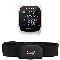 Polar M400 HR - Reloj de entrenamiento con GPS integrado y registro de actividad con sensor de frecuencia cardíaca H7, color blanco