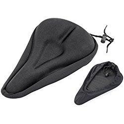 Hukitech Sillín Asiento con relleno de gel y espuma – Cómodo cojín de apoyo para bicicletas