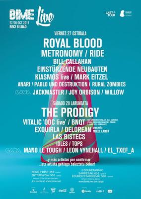 BIME Live 2017: Royal Blood, Metronomy, Delorean, Pablo Und Destruktion, Las Bistecs, Idles, Rural Zombies...