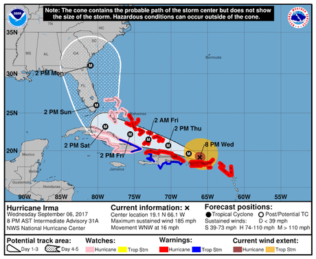País aguarda llegada inminente de huracán Irma; afectará desde la madrugada.