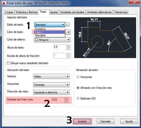 Como configurar cotas en Autocad para detalles constructivos