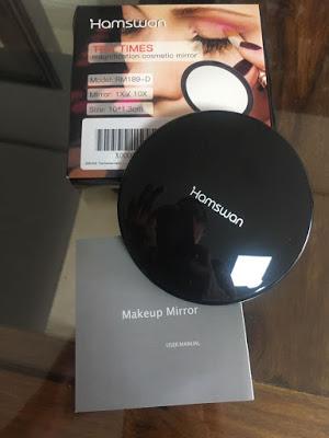 espejo viaje, espejo bolsillo, espejo aumento, aumento 10x, hamswan, amazon, shopping, 