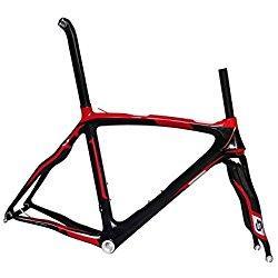 Estructura para bicicleta de carretera, fabricada en fibra de carbono, compatible solo con BSA, incluye abrazadera para sillín, 50 cm