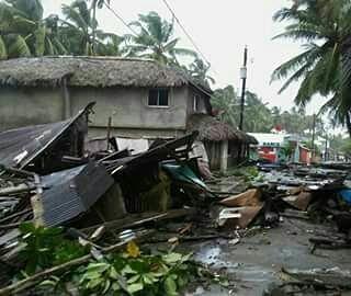 Irma arrasa con más de 30 casas en la comunidad de Boba, en Nagua.