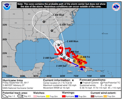 Huracán Irma: avance al Norte de Cuba [actualización del día]