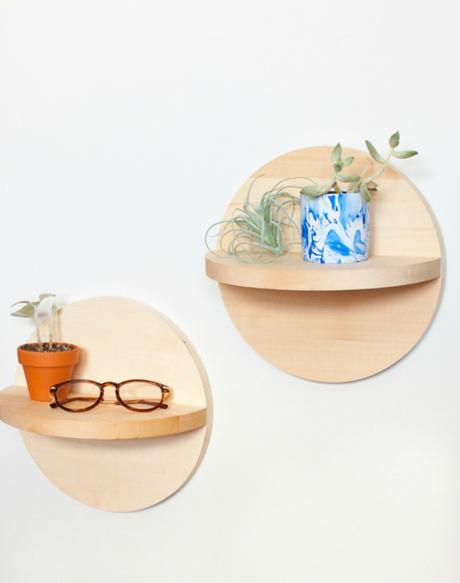8 proyectos diy para crear estanterías circulares