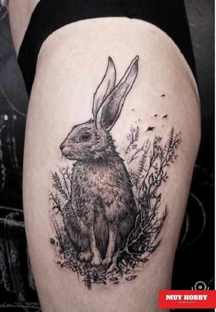 60 increibles diseños de tatuajes de Conejos