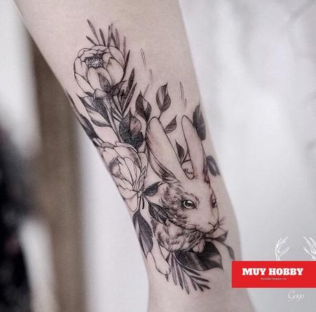 60 increibles diseños de tatuajes de Conejos