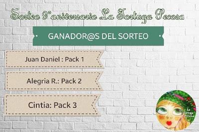 GANADO@S DEL SORTEO 9º ANIVERSARIO DE LA TORTUGA PECOSA