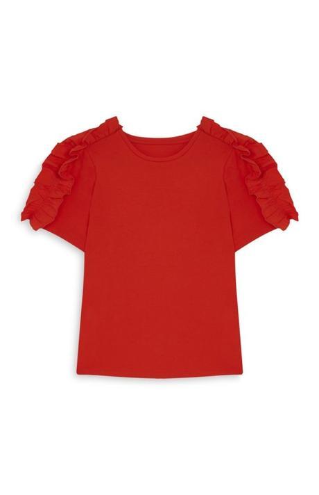 Camiseta Naranja con Volantes