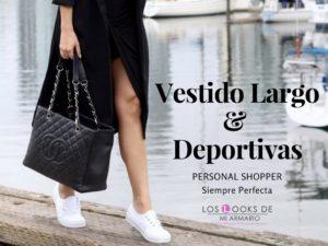 vestido largo y zapatillas looks inspiracion con vestido largo maxi dress y zapatillas de deporte sneakers para outfits de otoño invierno