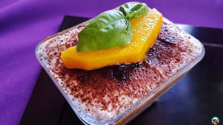 Tiramisú de mango sin azúcar