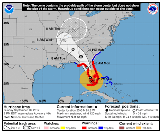 Sin todavía el núcleo tocar tierra, Irma ya provoca inundaciones en La Florida.