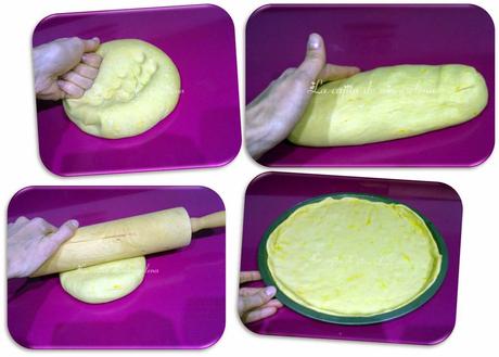 Pizza 4 quesos con nueces y pera al azafran