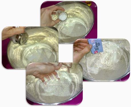 Pizza 4 quesos con nueces y pera al azafran