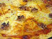 Pizza quesos nueces pera azafran