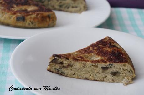 Tortilla de berenjenas y calabacín