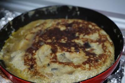 Tortilla de berenjenas y calabacín