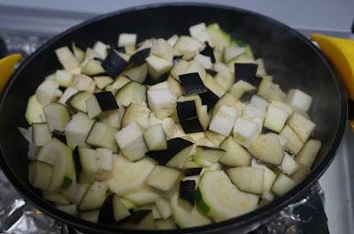 Tortilla de berenjenas y calabacín