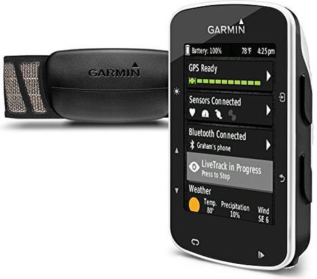Garmin Edge 520 Pack - Ciclocomputador con GPS, incluye monitor de frecuencia cardiaca, sensores de cadencia y velocidad, negro