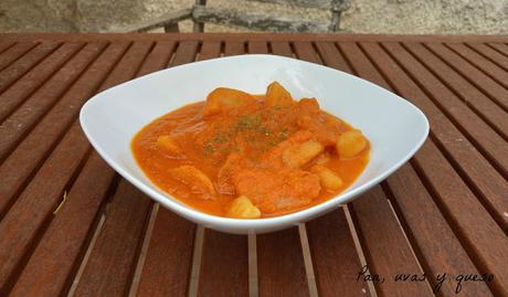 Patatas con salsa de pimientos (tradicional o Crock-Pot) Patatas con salsa de pimientos (tradicional o Crock-Pot)