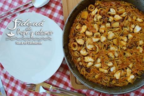 RECETA - FIDEUÁ DE RAPE Y CALAMAR