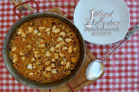 RECETA - FIDEUÁ DE RAPE Y CALAMAR