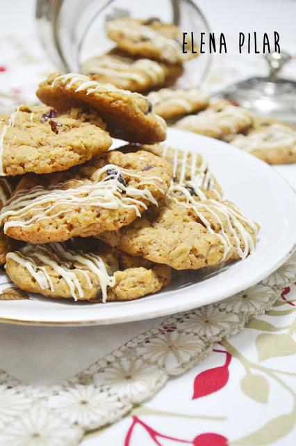 Galletas crujientes de avena y arándanos