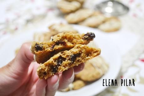 Galletas crujientes de avena y arándanos