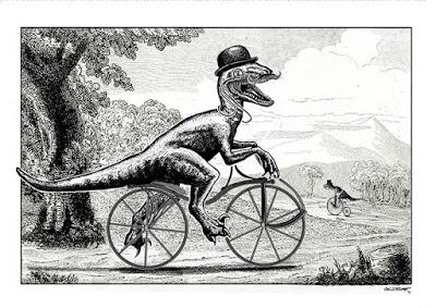 Los dinosaurios en bicicleta de Drew Northcott