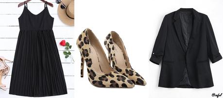 Como combinar un vestido negro con Zaful