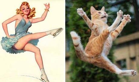 14 graciosas fotos de gatos posando como modelos Pin-up