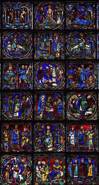 Vidrieras de la Catedral de Chartres Chartres, Región del Valle del Loira, Francia