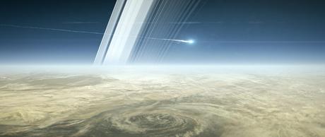 Cassini ingresando en atmósfera de Saturno