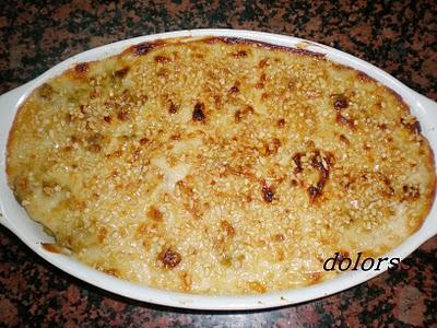 LASAÑA DE BRÓCOLI CON NUECES  Y ALMENDRAS