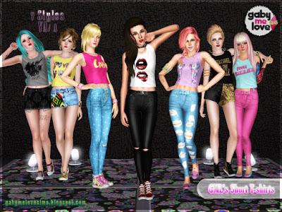 GML's Short T-Shirts (Sims 3)