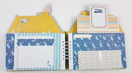 Scrapbooking tutorial: Álbum casita bebé con Kora Projects