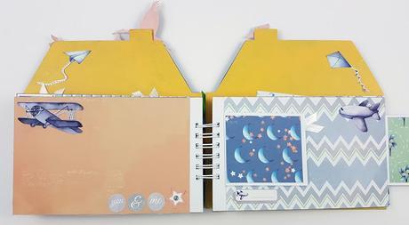 Scrapbooking tutorial: Álbum casita bebé con Kora Projects