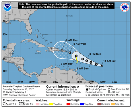 Se forma depresión tropical; afectaría semana próxima a RD convertida en huracán.