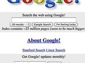 Google.com registró Septiembre 1997, como lucía inicios